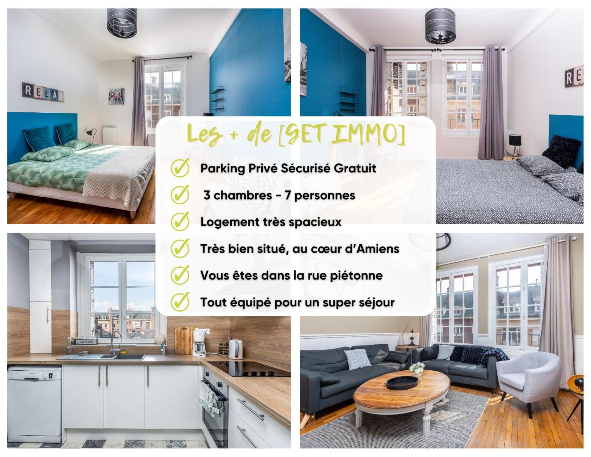 Magnifique 3 Chambres - Parking - Hyper Centre - Gare 아미앵 외부 사진